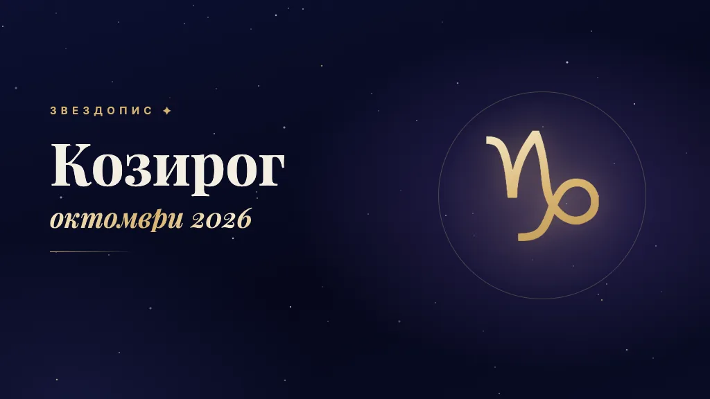 Знакът Козирог в златно на тъмносин фон
